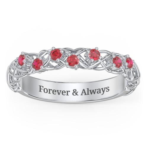 Stones Woven in Love Ring