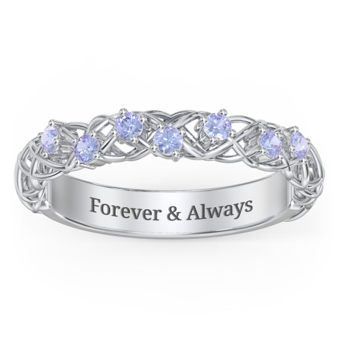 Stones Woven in Love Ring