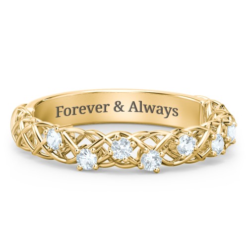 Stones Woven in Love Ring
