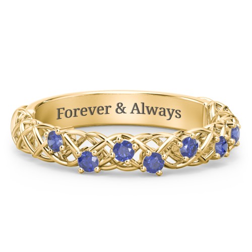Stones Woven in Love Ring