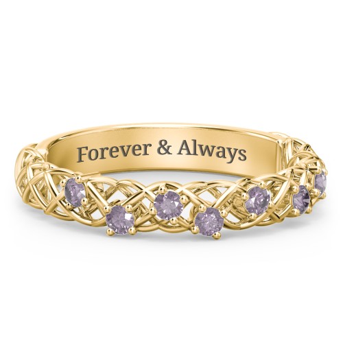 Stones Woven in Love Ring