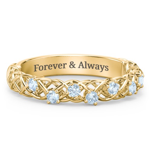 Stones Woven in Love Ring