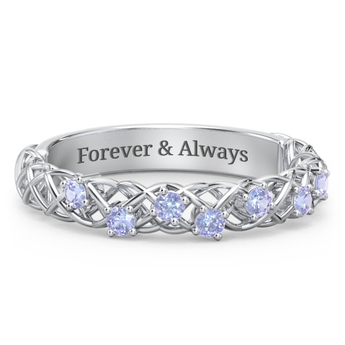 Stones Woven in Love Ring