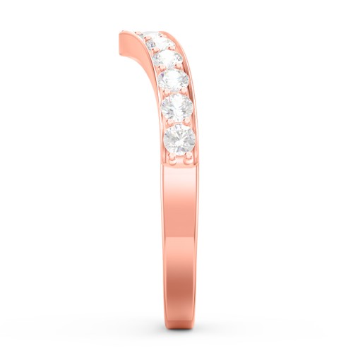 Vanessa Band Ring – 10K Rose Gold with Cubic Zirconia
