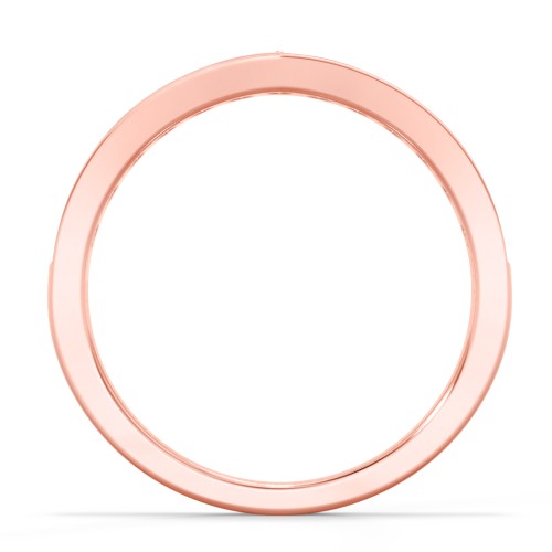 Vanessa Band Ring – 10K Rose Gold with Cubic Zirconia