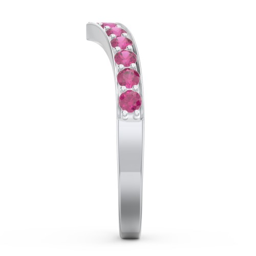 Vanessa Band Ring – Sterling Silver with Ruby