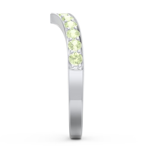 Vanessa Band Ring – Sterling Silver with Peridot