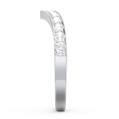 Vanessa Band Ring – 10K White Gold with Cubic Zirconia