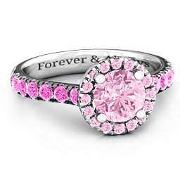 Milana Ring in 925 Sterling Silver with Fancy Pink Premium Zirconia and Pink Tourmaline