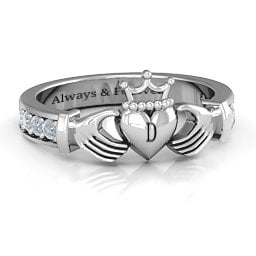 Classic Claddagh Ring with Accents