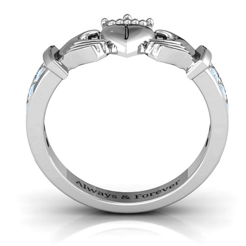 Classic Claddagh Ring with Accents