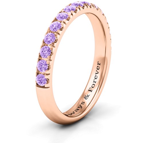 Love All Around Ring – 10K Rose Gold with Amethyst