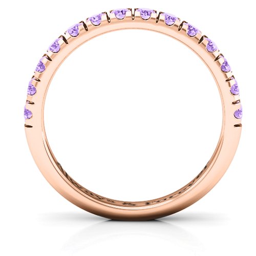 Love All Around Ring – 10K Rose Gold with Amethyst