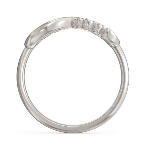 Birthstone Infinity Love Ring – 10K White Gold with Tanzanite, Blue Sapphire, and Amethyst