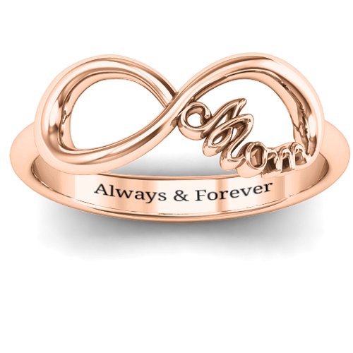 Mom's Infinite Love Ring – 10K Rose Gold