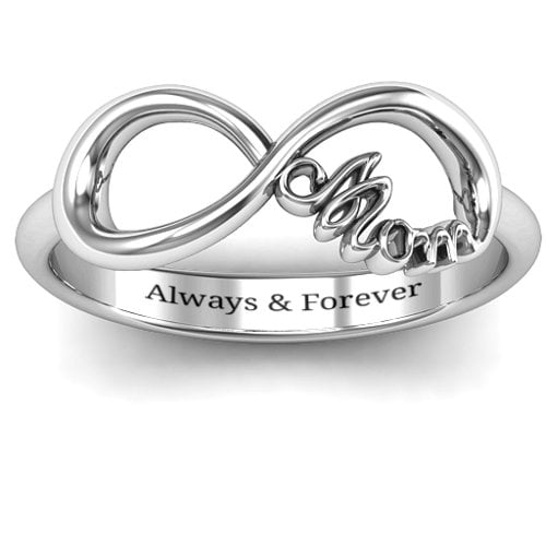 Mom's Infinite Love Ring – 10K White Gold