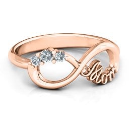 Mom's Infinite Love with Stones Ring