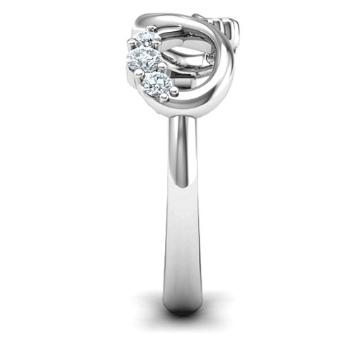 Mom's Infinite Love with Stones Ring – Sterling Silver with Cubic Zirconia