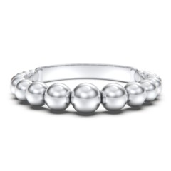 Graduated Beaded Stacking Ring – 10K Yellow Gold
