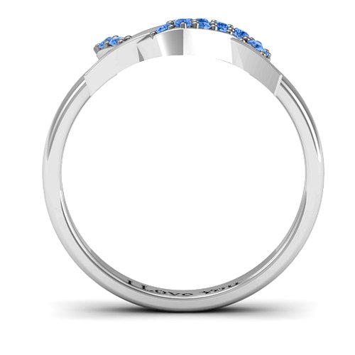 Adoption Ring – Sterling Silver with Fancy Blue Premium Zirconia