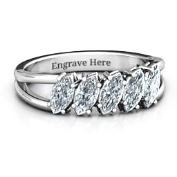 Angled Marquise Ring