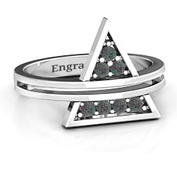 Triangle of Glam Geometric Ring
