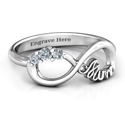 Mum's Infinite Love with Stones Ring
