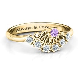 4 - 9 Stone Mom's Glimmering Love Ring