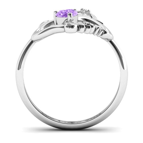 Unbreakable Bond Heart Ring – Sterling Silver with Amethyst