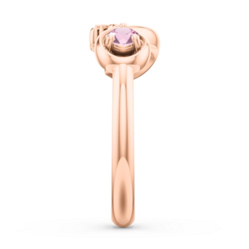 Mom's Infinity Ring – 10K Rose Gold with Pink Tourmaline