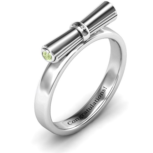 Diploma Scroll Graduation Ring