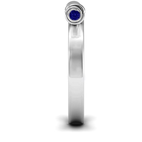 Diploma Scroll Graduation Ring – Sterling Silver with Blue Sapphire