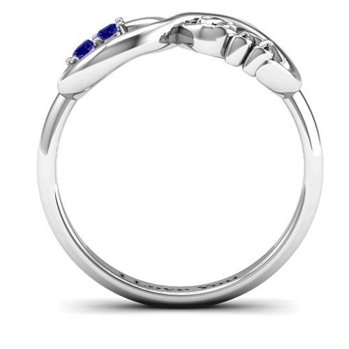 BFF Friendship Infinity Ring with 2 - 7 Stones