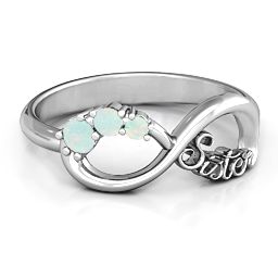 2-4 Stone Sisters Infinity Ring