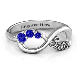 2-4 Stone Sisters Infinity Ring