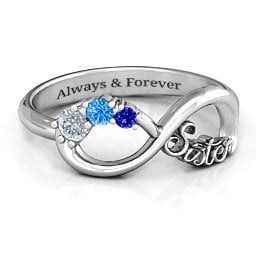 2-4 Stone Sisters Infinity Ring