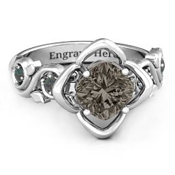 Cushion on Flowers Ring