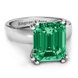 Basket Set Emerald Cut Ring