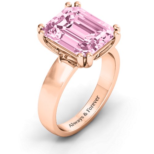 Basket Set Emerald Cut Ring