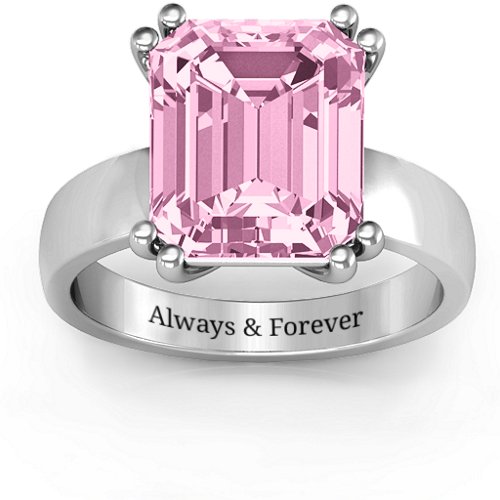 Basket Set Emerald Cut Ring