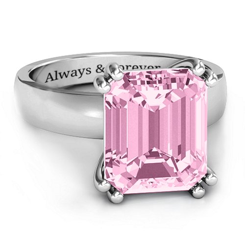Basket Set Emerald Cut Ring