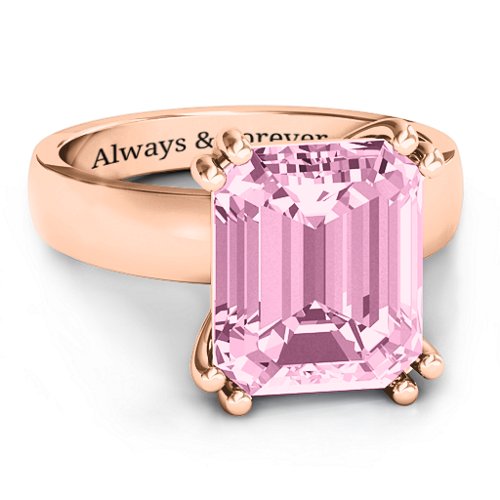 Basket Set Emerald Cut Ring