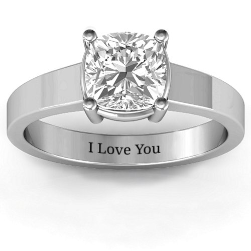 Cushion Cut Solitaire Ring