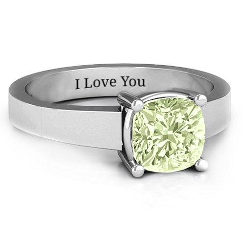 Cushion Cut Solitaire Ring
