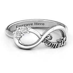 Two Stone Promise Infinity Ring