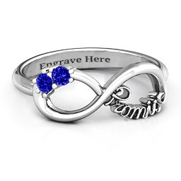 Two Stone Promise Infinity Ring