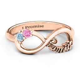 Two Stone Promise Infinity Ring