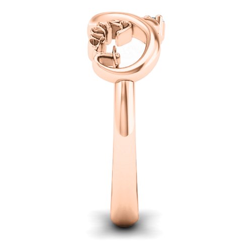 Trust Infinity Ring – 10K Rose Gold with Cubic Zirconia