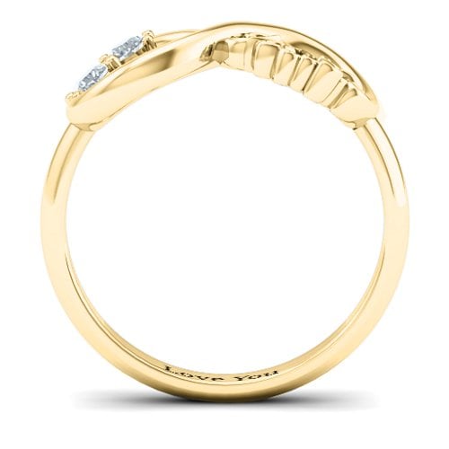 Trust Infinity Ring – 10K Yellow Gold with Cubic Zirconia