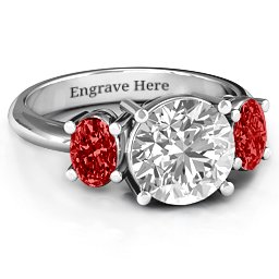 Impressive Three Stone Eternity Ring